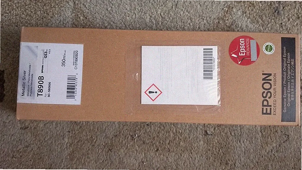 2022 Genuine Epson T890B Metallic Silver Ink SureColor SC-S80600 350ml Sealed