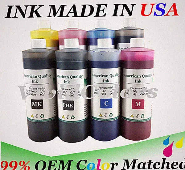 8 Pints for HP70 ink MK PK C M Y LC LM LG FOR Printer Z2100