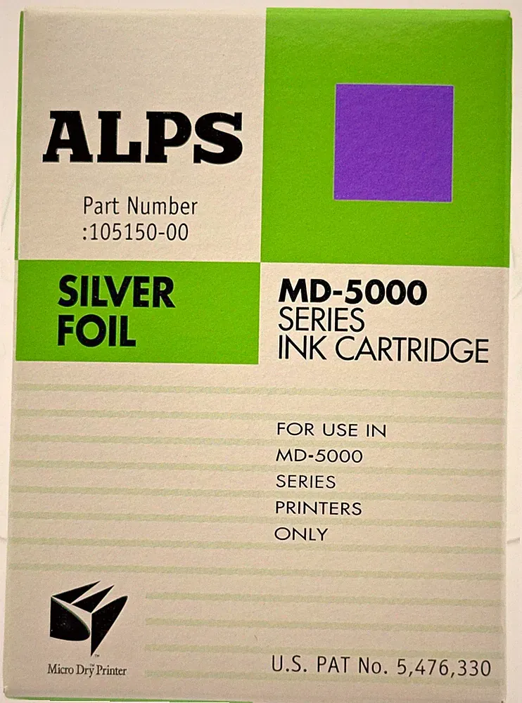 ALPS MD Series Printer Ink Cartridge Silver Foil 105150-00 1222
