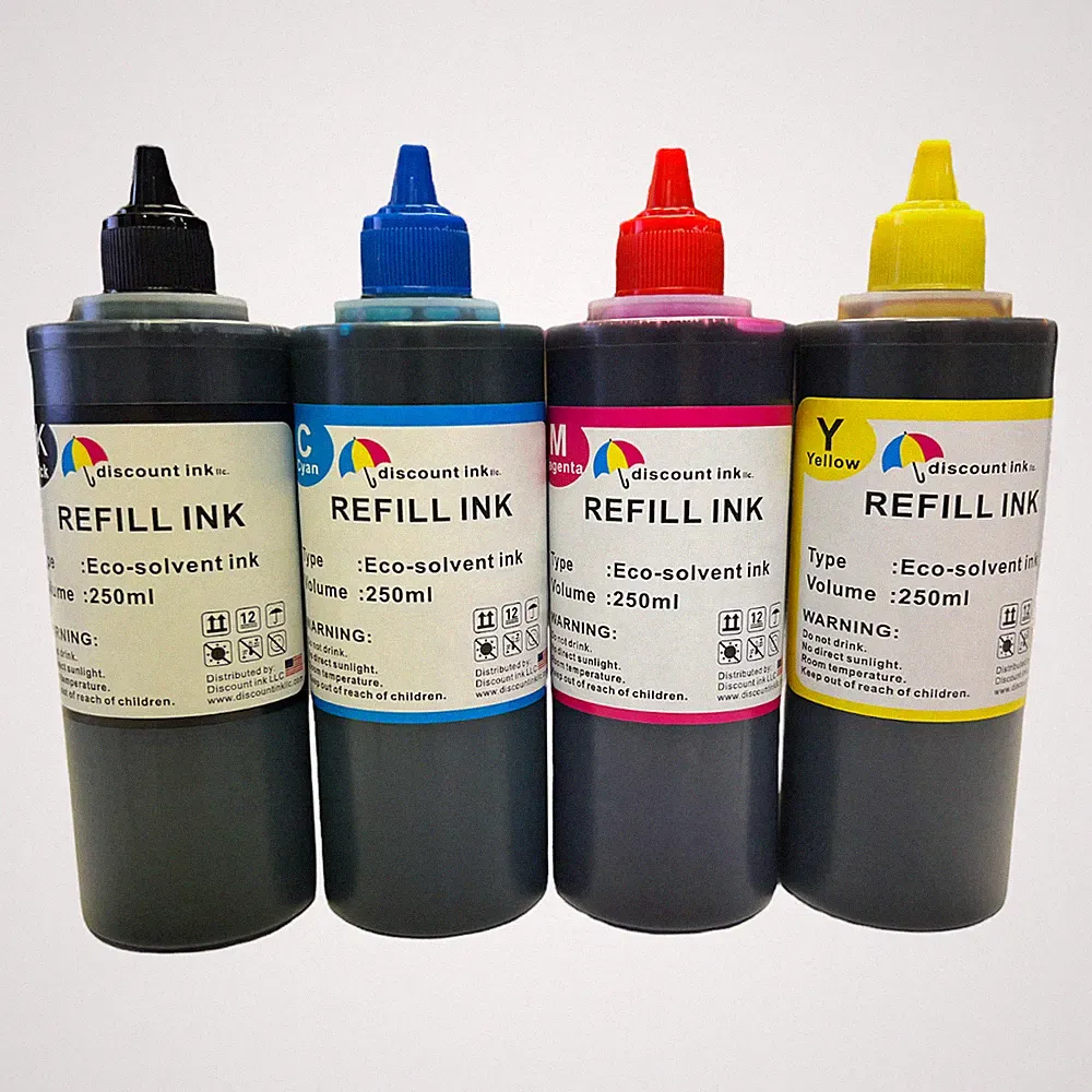 ECO Solvent (water based) ink 4X250ml Compatible with Epson printers