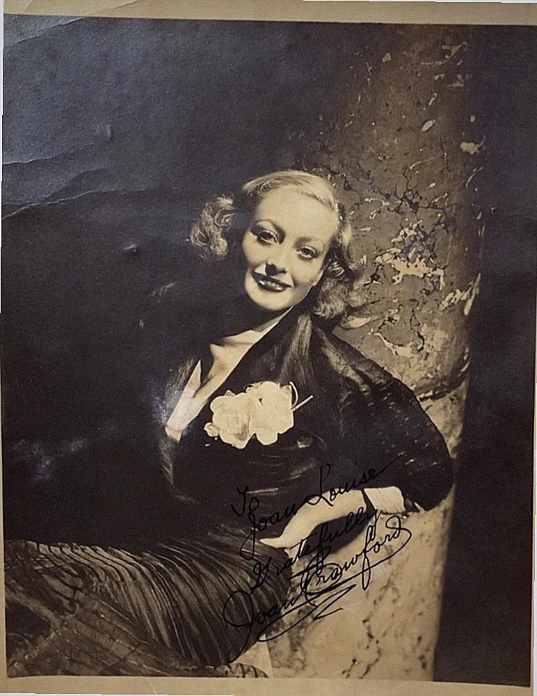 Vintage MGM Joan Crawford 8x10 Silver Gelatin Photo w/ Period Ink Inscription